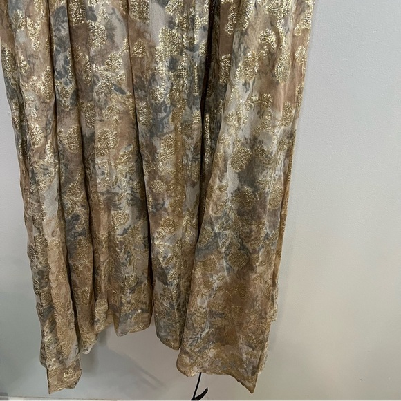 Mes Demoiselles Aspasie Printed Metallic Slip Dress size 40/8 - Picture 5 of 10